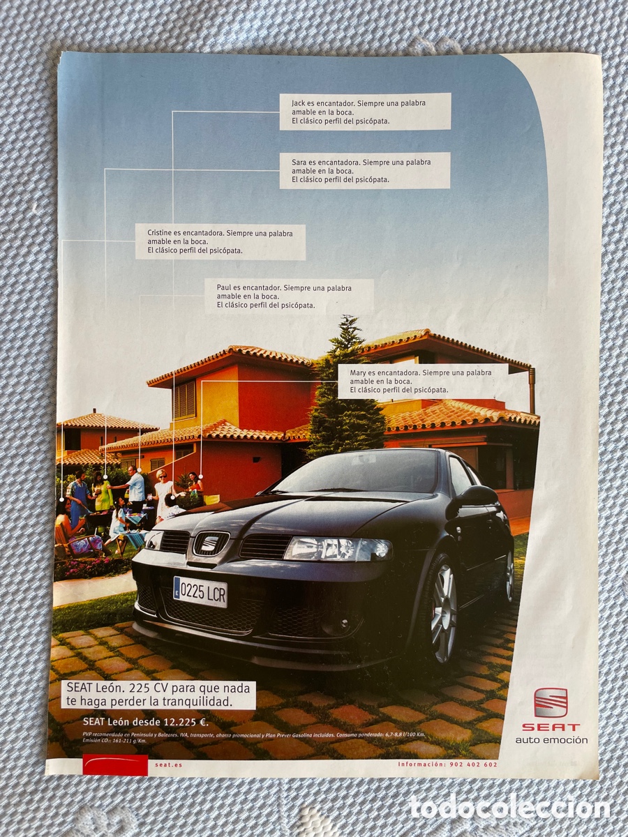 Coches: Hoja de publicidad SEAT Leon 225 cv