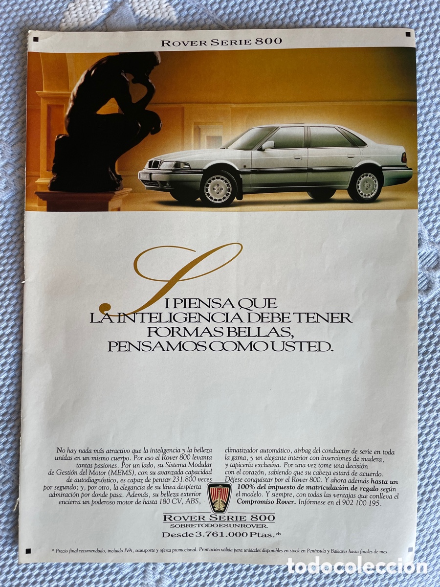 Coches: Rover Serie 800 / Hojas de publicidad