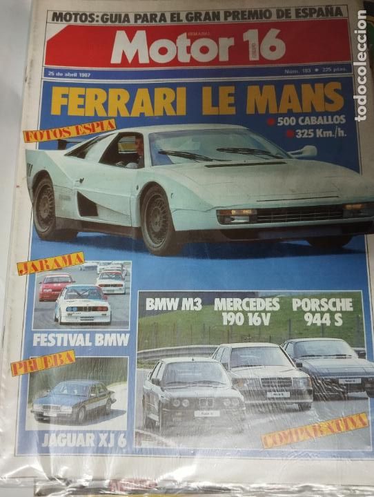 Coches: REVISTA DE COCHES MOTOR 16 // 25 abril 1987 // AUTOMOVILISMO COCHE