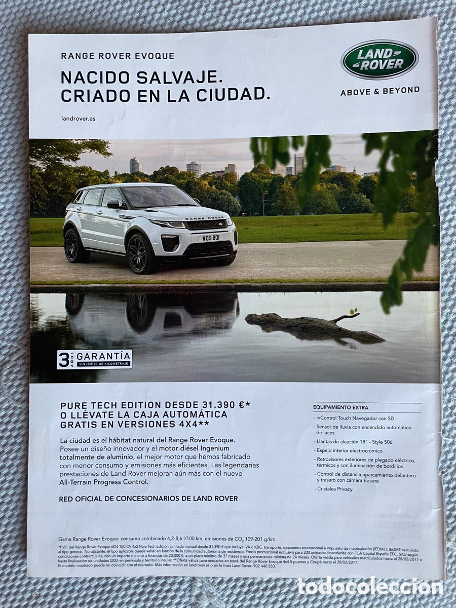 Coches: Range Rover Evoque Land Rover / Hoja de publicidad