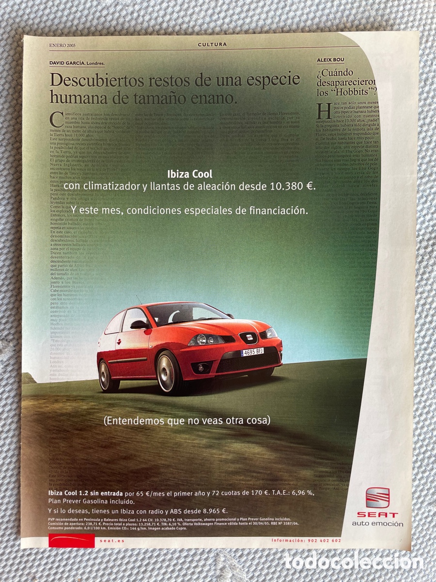 Coches: SEAT Ibiza / Hoja de publicidad