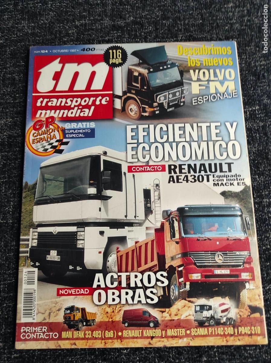 Auto: REVISTA TM TRANSPORTE MUNDIAL N&ordm; 124 OCTUBRE 1997 RENAULT AE430T