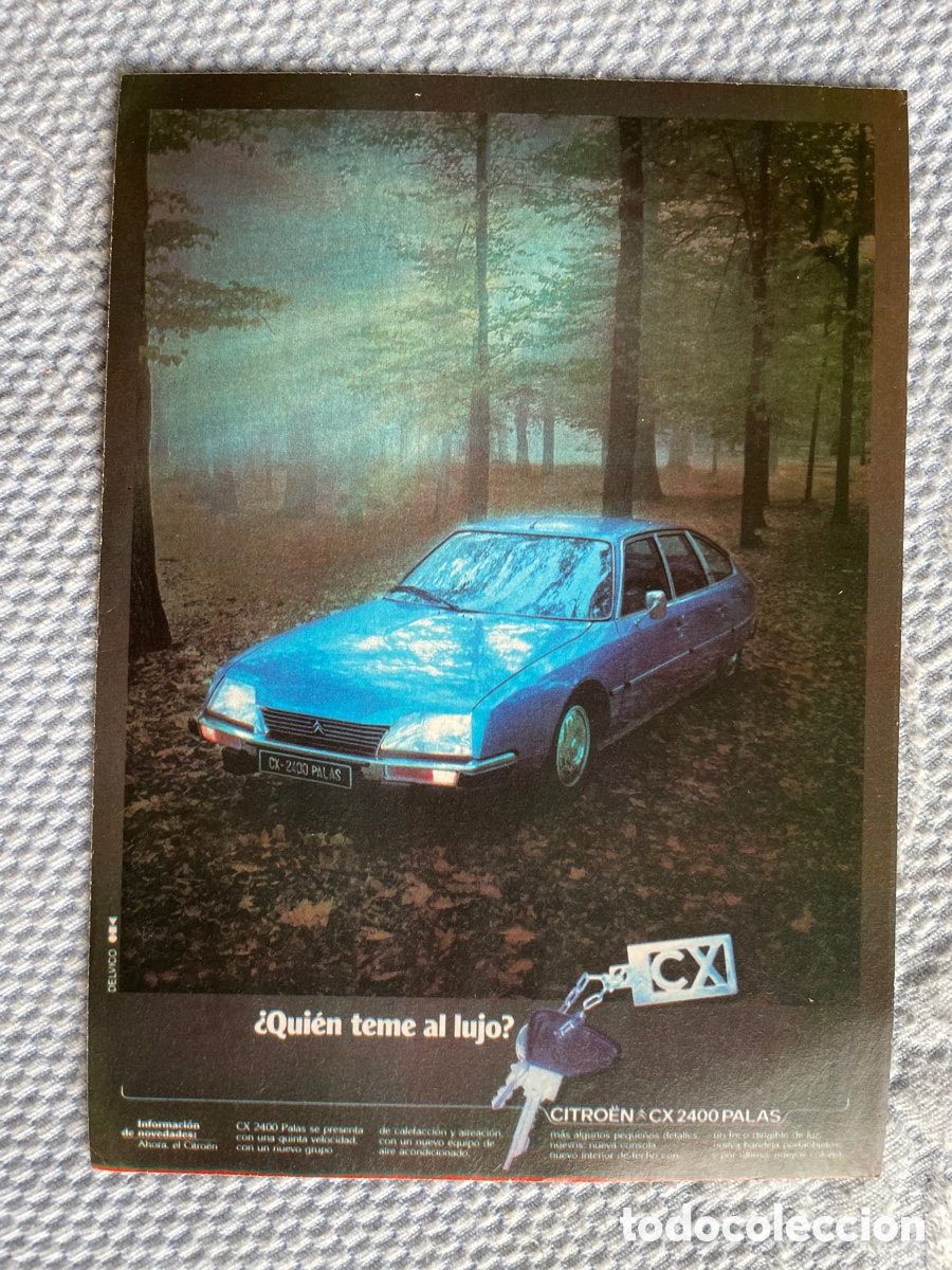 Coches: Citroen CX / Hoja de publicidad