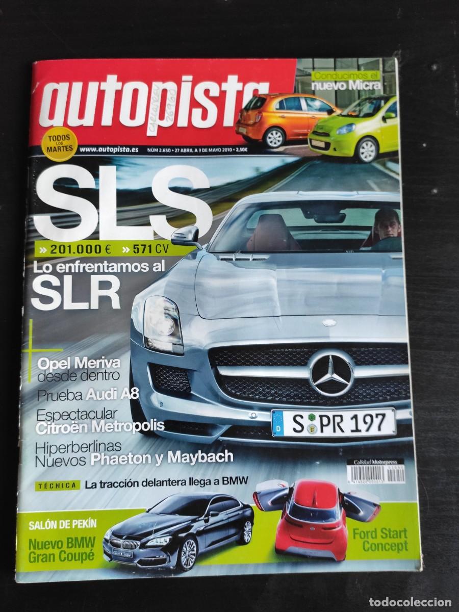 Auto: AUTOPISTA. N&ordm; 2.650. A&Ntilde;O 2010. PRUEBA: AUDI A8 4.2 FSi. MERCEDES SLS/SLR. AS&Iacute; ES EL AUDI R15 .. LEER