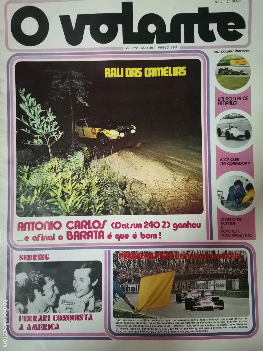 Coches: 197 REVISTA VOLANTE N&ordm;7 2&ordf; SERIE - RALI DAS CAM&Eacute;LIAS - SEBRING FERRARI CONQUISTA A AM&Eacute;RICA