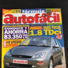 Coches: AUTOFÁCIL. Nº 9. AÑO 2001. SEAT IBIZA CUPRA R. RENAULT CLIO 1.5 DCI. FORD FOCUS Y CUATRO ALTE.. LEER