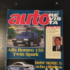 Coches: AUTO REVISTA. Nº 1.771. AÑO 1992. PRUEBA: ALFA ROMEO 155 TWIN SPARK. BMW SERIE 5: OCHO CILIND.. LEER