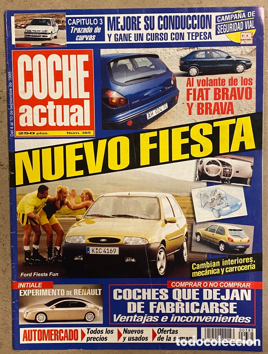 Coches: COCHE ACTUAL N&deg; 385 (1995).NUEVO FORD FIESTA, FIAT BRAVO Y BRAVA, BMW 728i, ROVER 111 Si,&hellip;