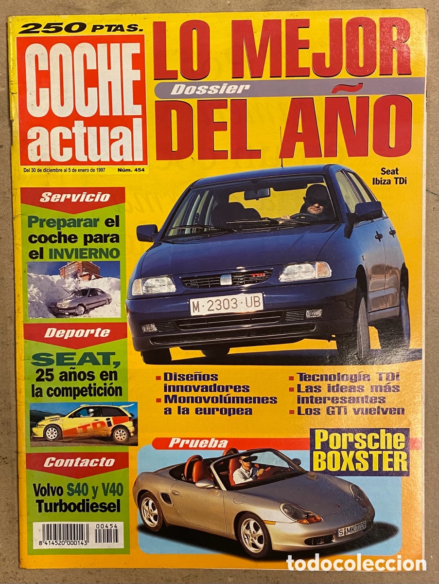 Coches: COCHE ACTUAL N&deg; 454 (1997). DOSSIER LO MEJOR DEL A&Ntilde;O, PORSCHE BOXTER, VOLVO S40 y V40
