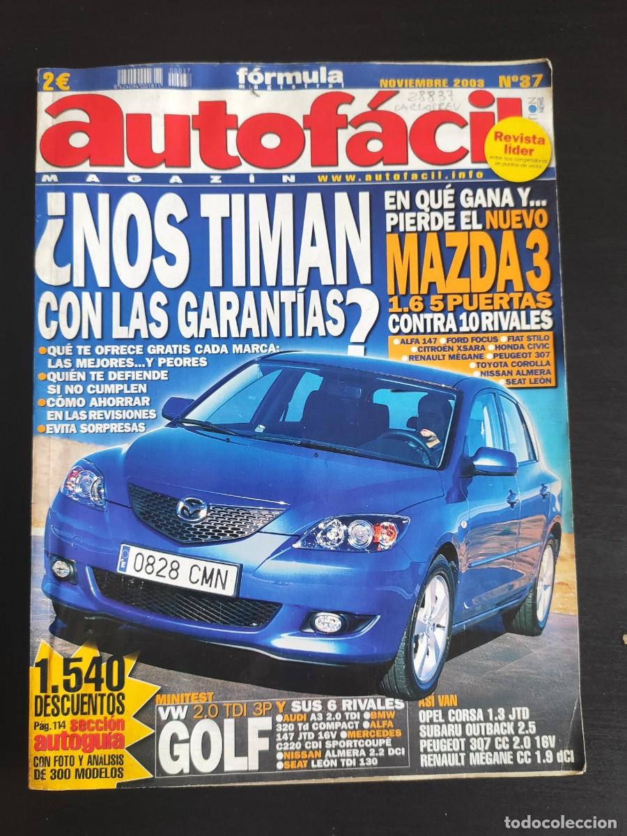 Coches: AUTOF&Aacute;CIL. N&ordm; 37. A&Ntilde;O 2003. PRUEBA: CITRO&Euml;N XSARA 1.6. SKODA FABIA 1.2 COMFORT. AUDI A3 3.2 Q.. LEER