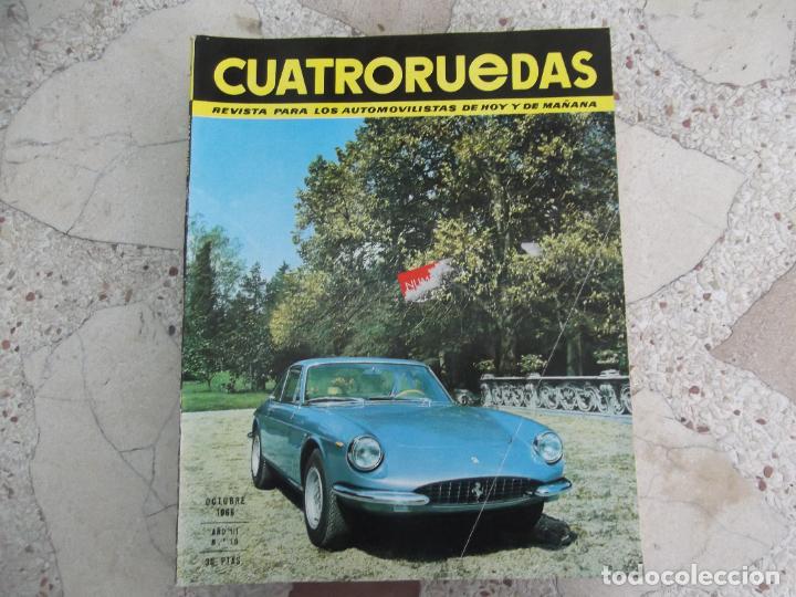 Autos: cuatroruedas a&ntilde;o III, 1966 n&ordm; 10, citroen ds 21, coche electrico. fiat 124, ferraris,