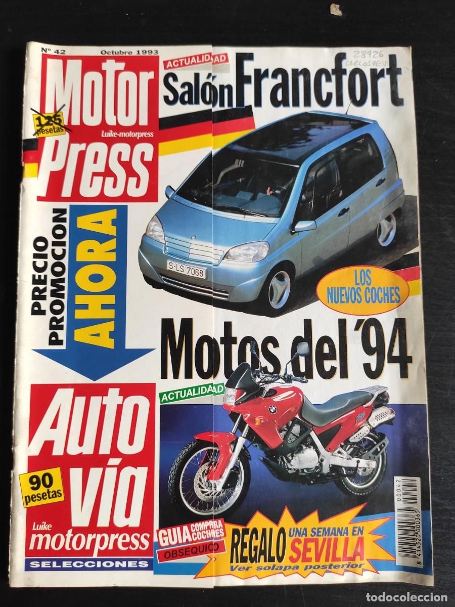 Autos: MOTOR PRESS. N&ordm; 42. A&Ntilde;O 1993. PRUEBA: FORD MONDEO GH&Iacute;A 16V. LOS R&Eacute;CORDS DE LA HORA. FERRARI F.. LEER