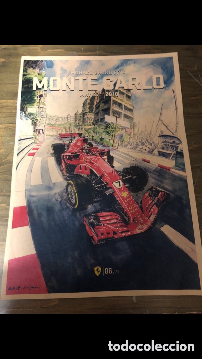 Coches: &iexcl;&iexcl;&iexcl; Lamina papel Kraft ferrari M&oacute;naco F1 !!!