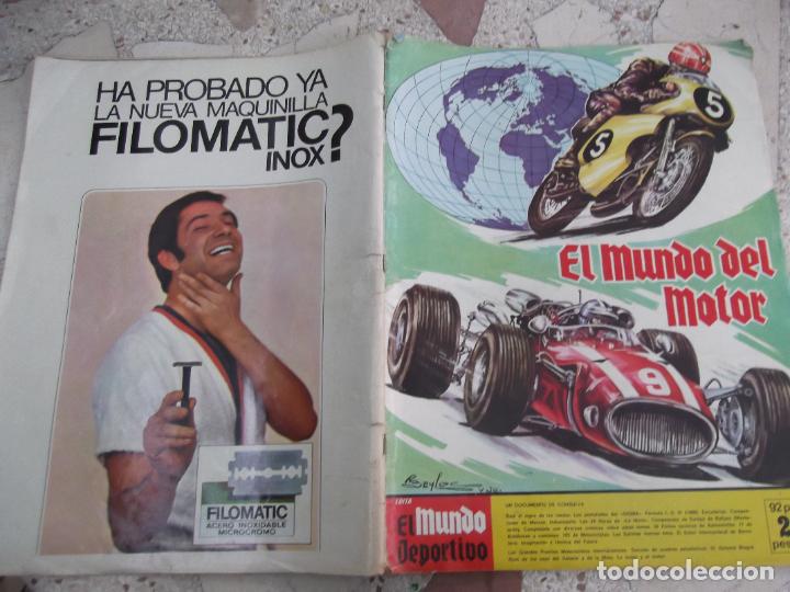 Auto: El mundo deportivo, el mundo del motor, 1958, 92 p&aacute;ginas, coches motos camiones, carreras