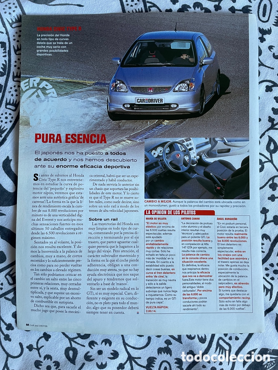 Coches: Honda Civic Type R / Hoja de publicidad