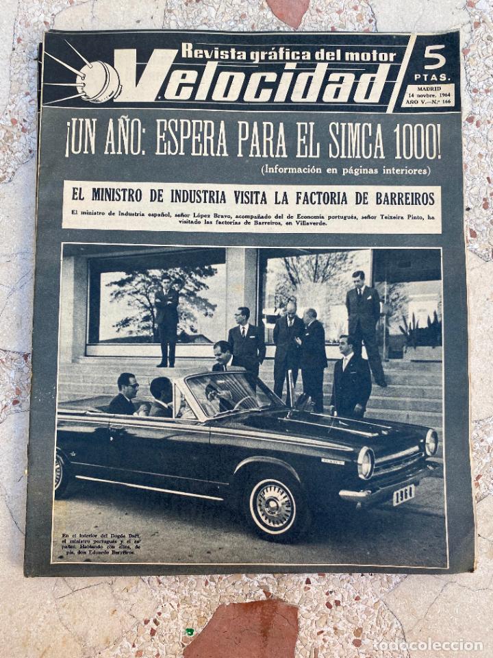 Coches: VELOCIDAD N&ordm; 166. SIMCA 1000. MINI-HONDA. DEL BLANCONA AL PRIMULA. FACTORIA DE BARREIROS.