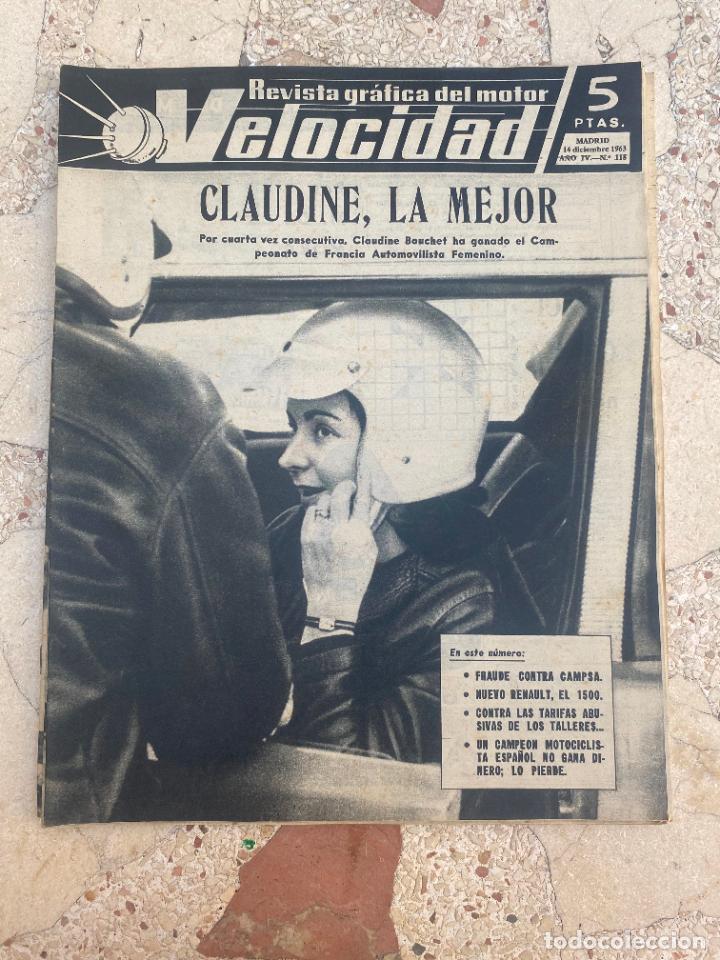 Auto: VELOCIDAD N&ordm; 118. FRAUDE CONTRA CAMPSA. VOLKSGAWEN. CLAUDINE BOUCHET. RENAULT 1500.