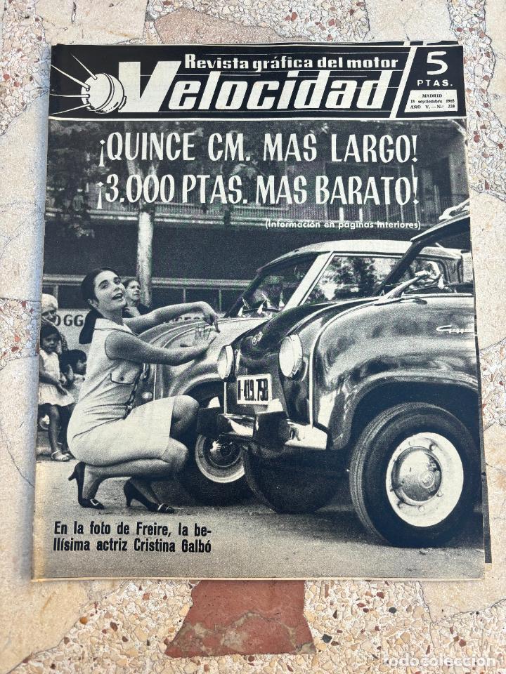 Autos: VELOCIDAD N&ordm; 210. CRISTINA GALBO. GOGGOMOBIL. FURGONETA FM-400 S. PRINZ 1000 TT. AUTONOVA GT.