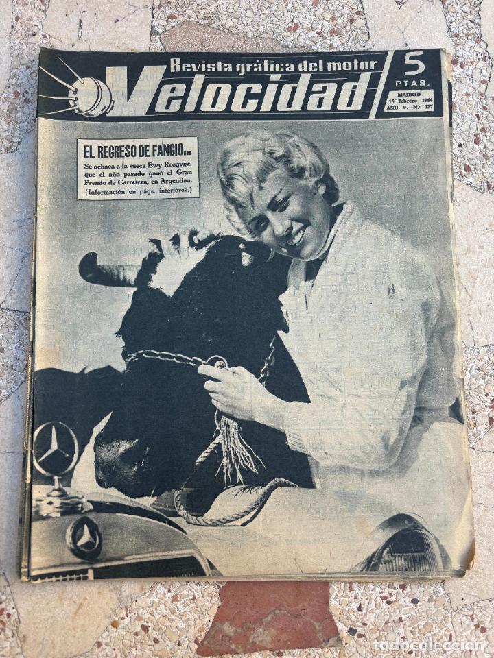 Auto: VELOCIDAD N&ordm; 127. SALON DE COCHES DE CARRERAS. JIM CLARK. JUAN MANUEL FANGIO. DUQUE DE KENT.