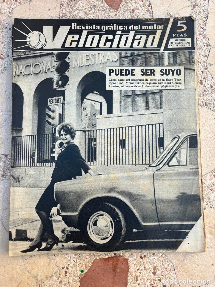 Cars: VELOCIDAD N&ordm; 115. FORD CONSUL CORTINA. MOTOR IBERICA. FILATELIA DE MOTOR. COCHE PARA KENNEDY.