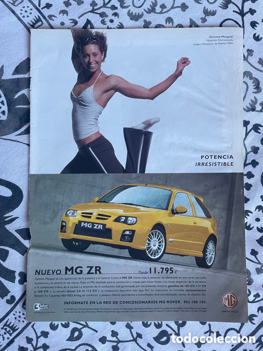 Coches: Rover MG ZR / Hoja de publicidad