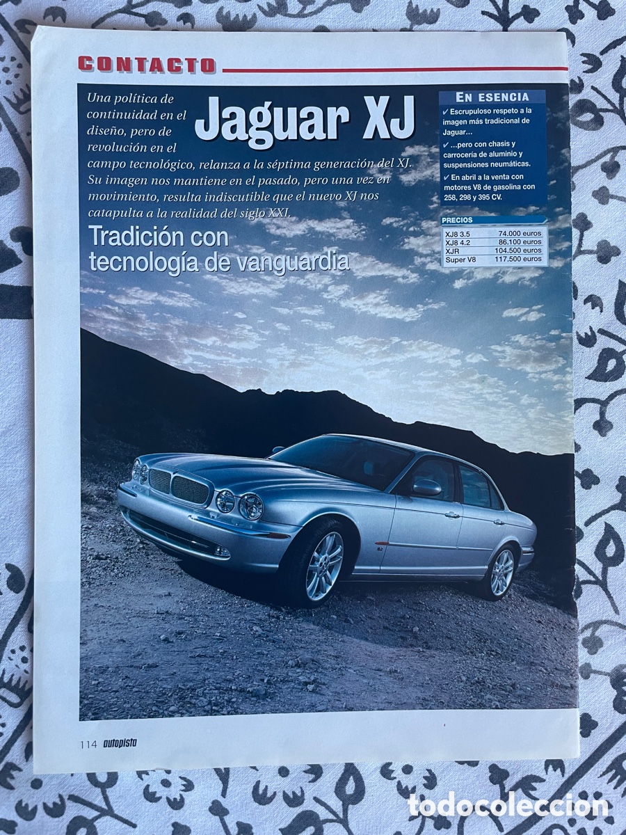 Coches: Jaguar XJ / Hoja de publicidad
