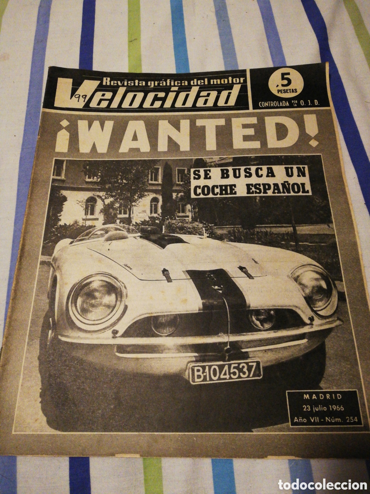 Coches: Velocidad n&ordm; 254 (23-7-66) (Pegaso Z 103, prueba DKW F1000L)