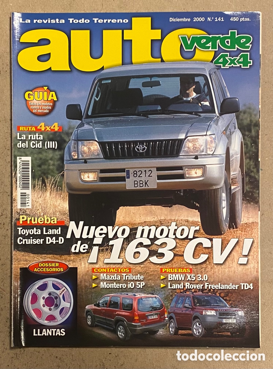 Voitures: AUTO VERDE 4x4 N&deg; 141 (2000). TOYOTA LAND CRUISER D4-D, MAZDA TRIBUTE, MONTERO iO 5P,&hellip;
