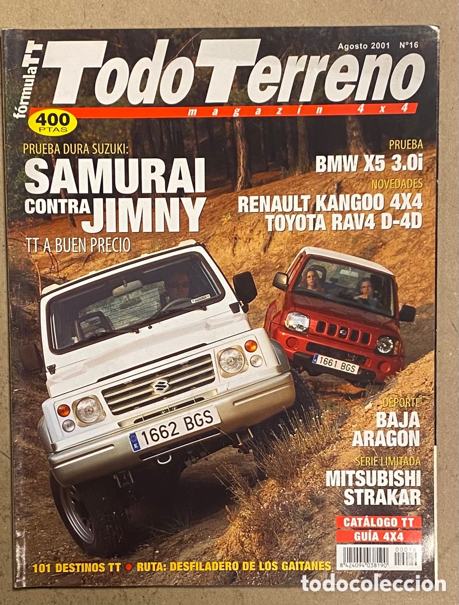 Coches: F&Oacute;RMULA TODOTERRENO MAGAZ&Iacute;N 4x4 N&deg; 16 (2001). SAMURAY Vs JIMMY, BMW X5, RENAULT KANGOO 4x4