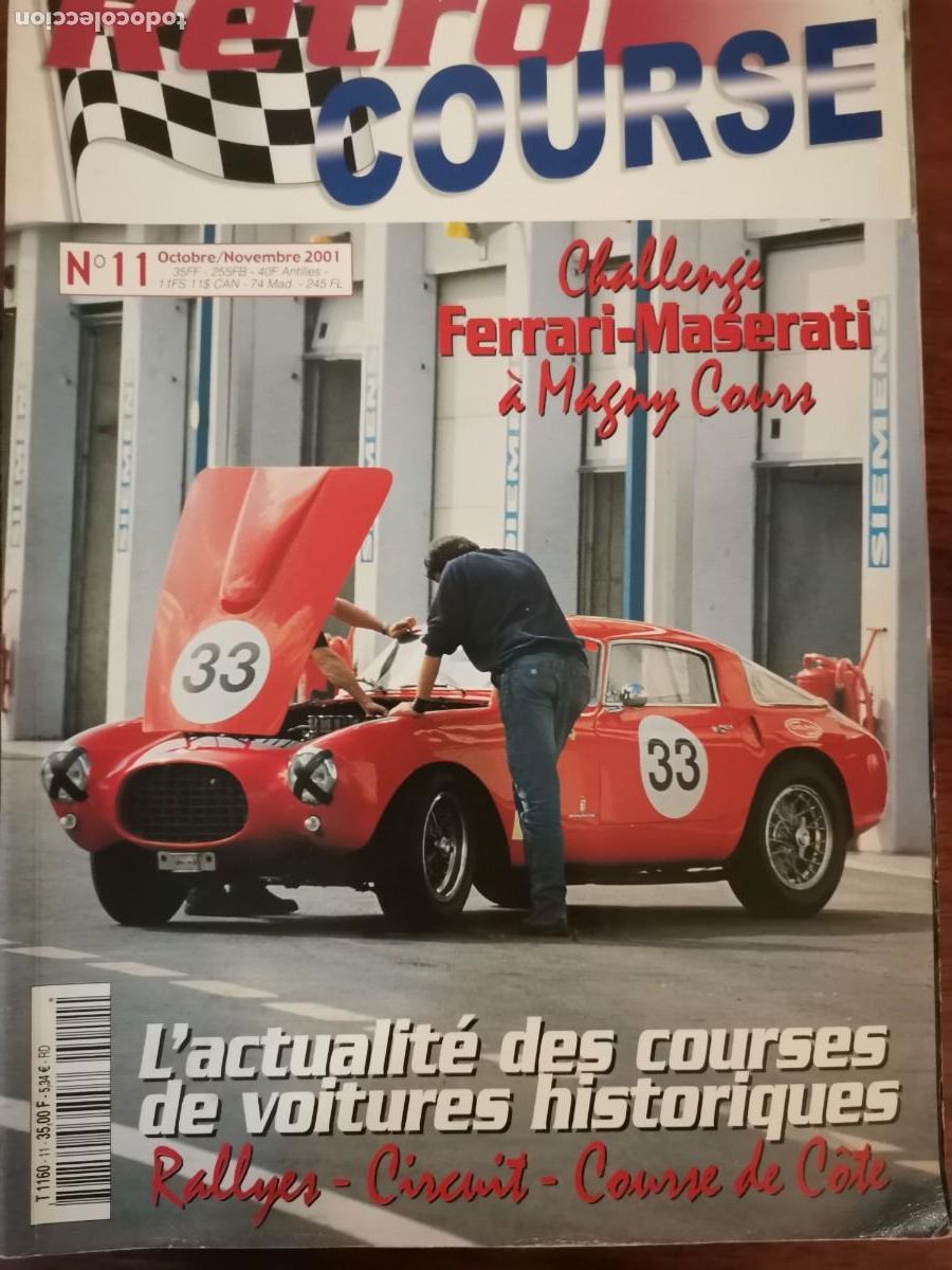 Coches: 2001 REVISTA RETRO COURSE - CHALLENGE FERRARI - MASERATI