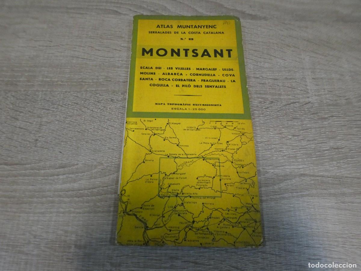 Cars: ARKANSAS1980 MOTOR ESTADO DECENTE ATLES MUNTANYENC 22 MONTSANT MAPA TOPOGRAFIC EXCURSIONISTA
