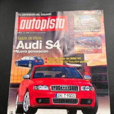 Coches: AUTOPISTA. Nº 2254. SEPTIEMBRE 2002. AUDI A4. NISSAN MICRA. RENAULT CLIO V6. OPEL ECO-SPPEDSTER.LEER
