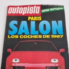 Coches: AUTOPISTA. N°1420. 2 OCTUBRE 1986. PARIS SALON LOS COCHES DE 1987. LEER.