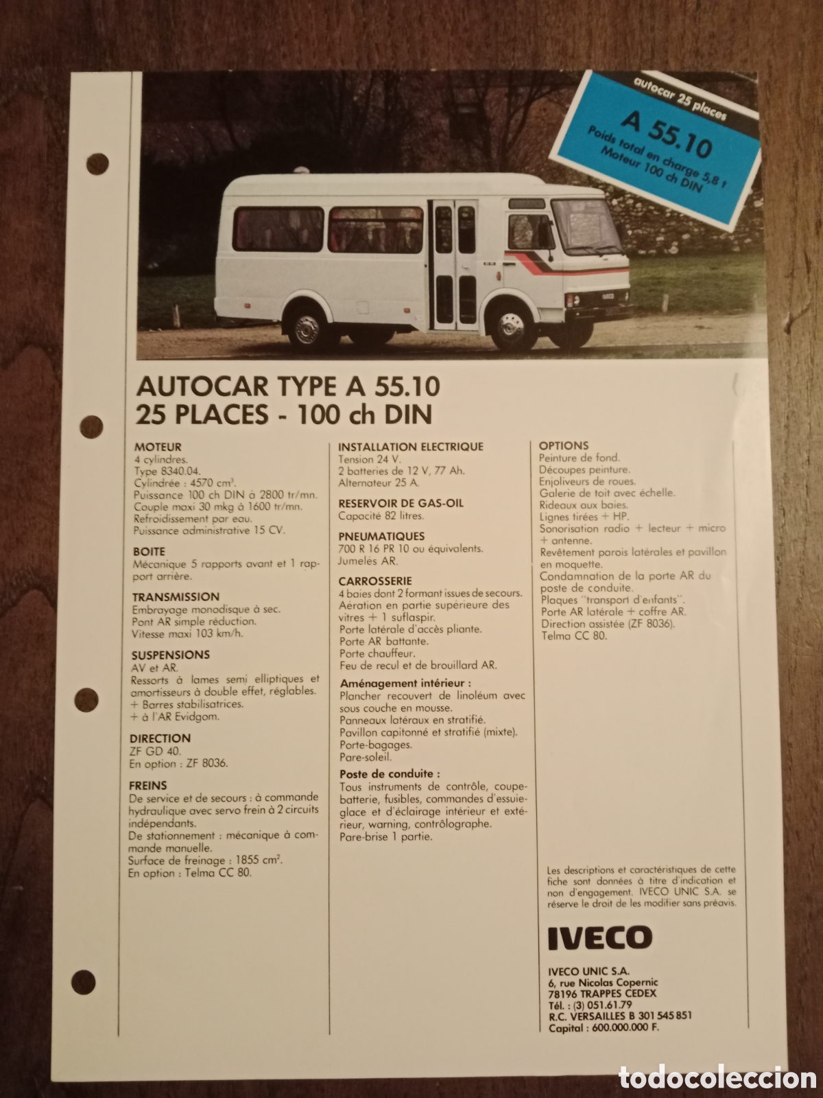 Coches: Ficha autocar Iveco unic A 55.10 - Foto 1