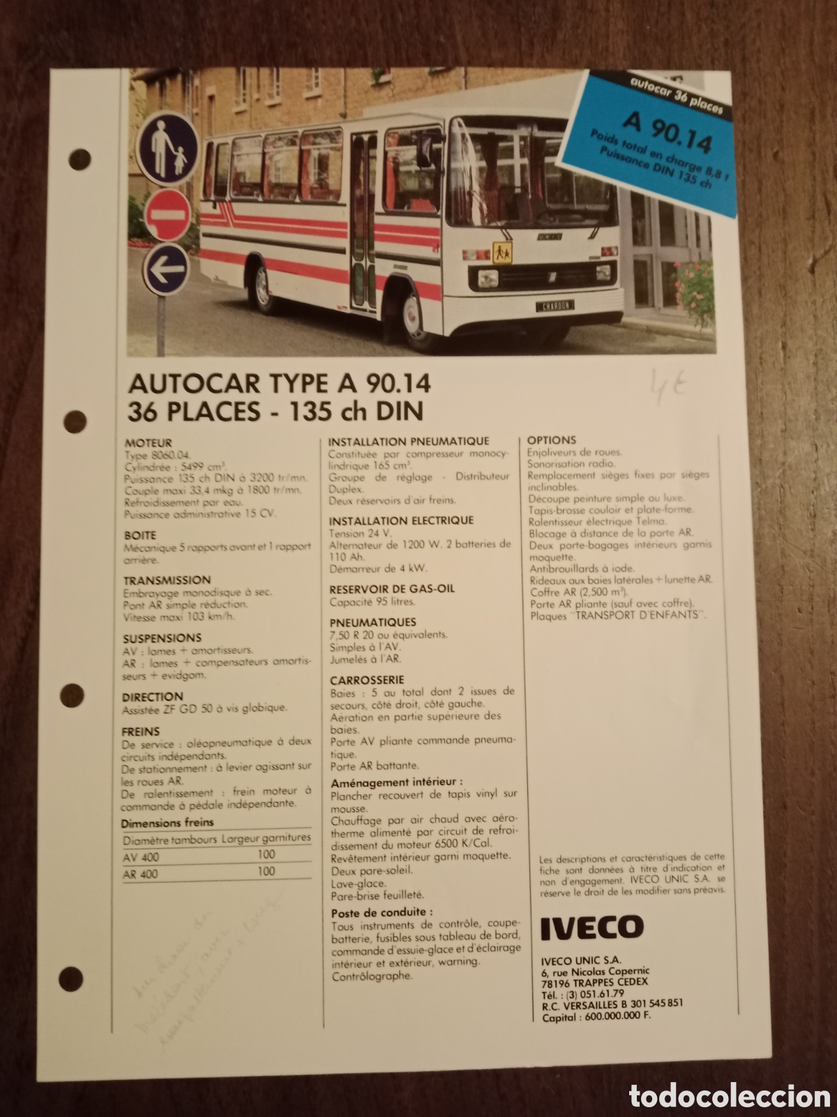 Coches: Ficha autocar Iveco unic A 90.14 - Foto 1