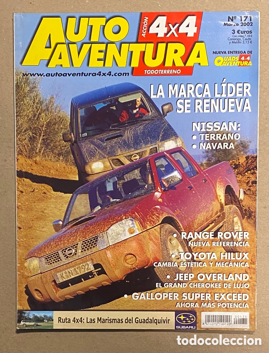 Coches: AUTO AVENTURA 4x4 TODOTERRENO N&deg; 171 (2002). NISSAN TERRANO, NISSAN NAVARA, RANGE ROVER,&hellip;