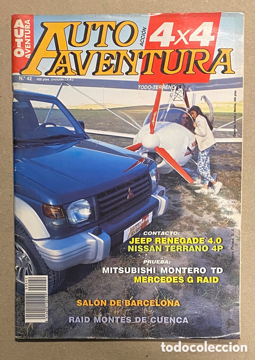 Coches: AUTO AVENTURA 4x4 TODOTERRENO N&deg; 42 (1991). JEEP RENEGADE 4.0, NISSAN TERRANO, MITSUBISHI MONTERO