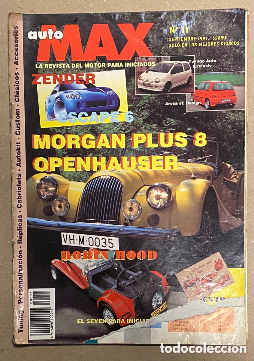 Carros: AUTO MAX N&deg; 11 (1997). MORGAN PLUS 8 OPENHAUSER,&hellip; VER SUMARIO EN FOTOGRAF&Iacute;AS.