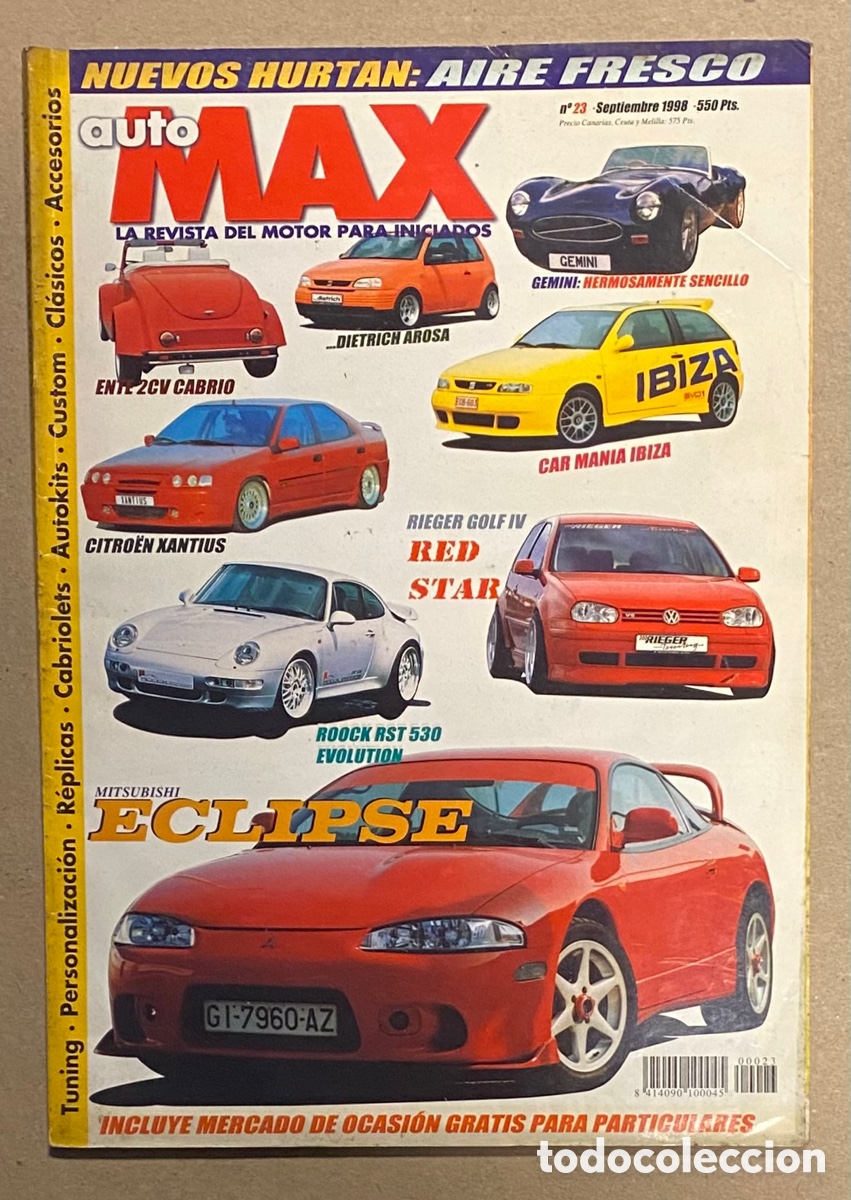 Coches: AUTO MAX N&deg; 23 (1998). MITSUBISHI ECLIPSE, CITRO&Euml;N XANTIUS,&hellip; VER SUMARIO EN FOTOGRAF&Iacute;AS.