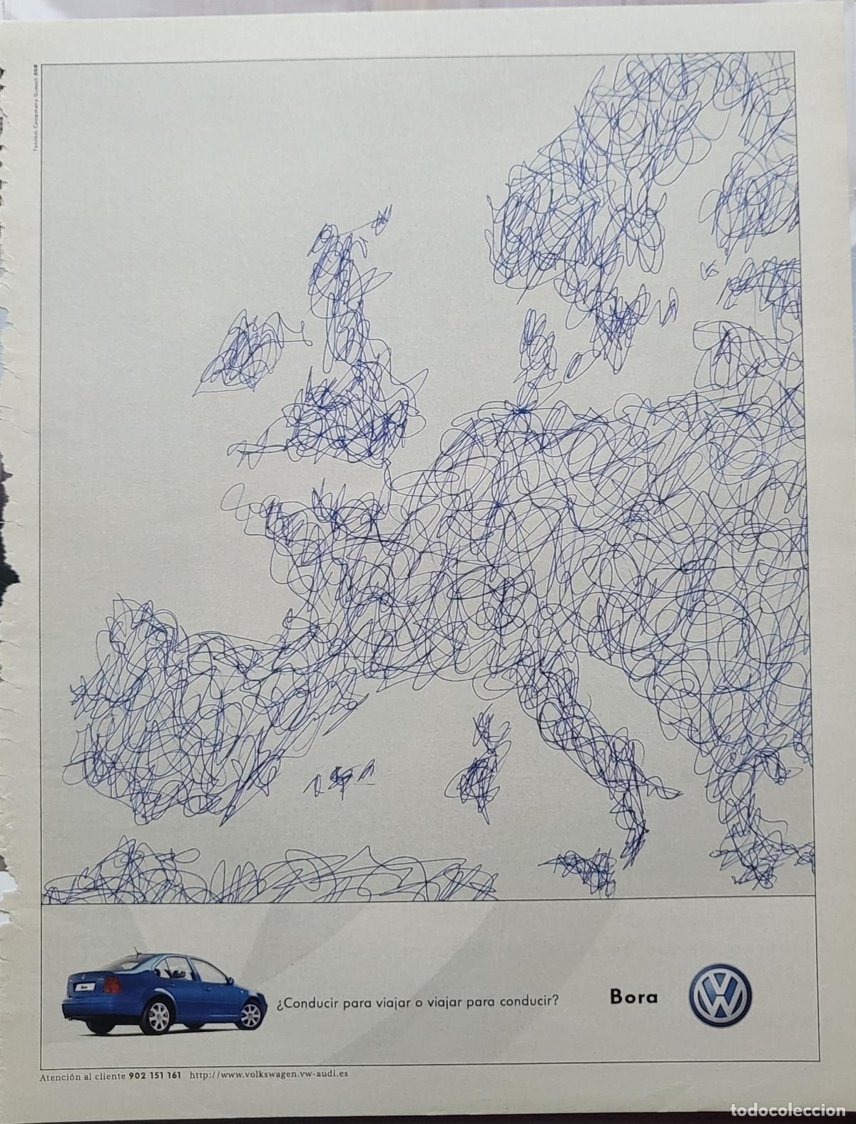 Carros: ANUNCIO REVISTA COCHE VOLKWAGEN BORA VW A&Ntilde;OS 90 MOTOR AUTOMOCI&Oacute;N MAPA EUROPA AUDI