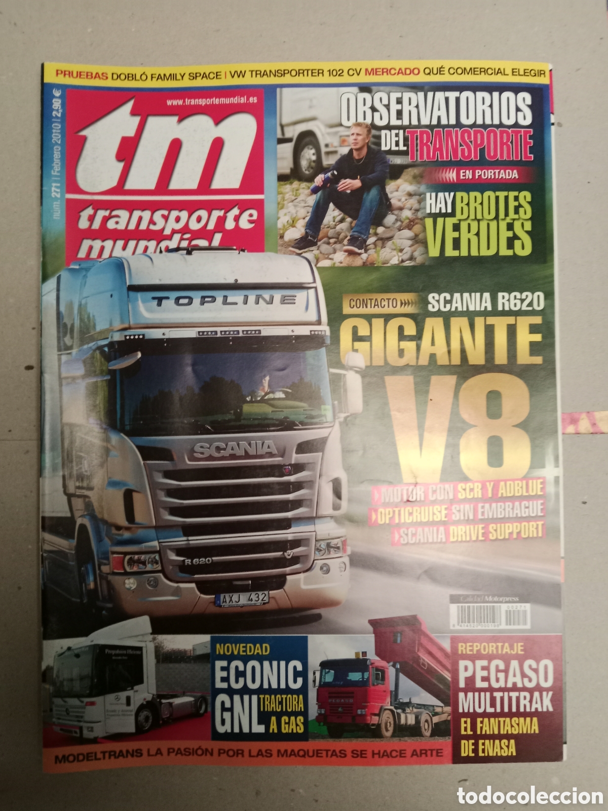 Carros: Revista transporte mundial n. 271 de 2010 cami&oacute;n Scania pegaso