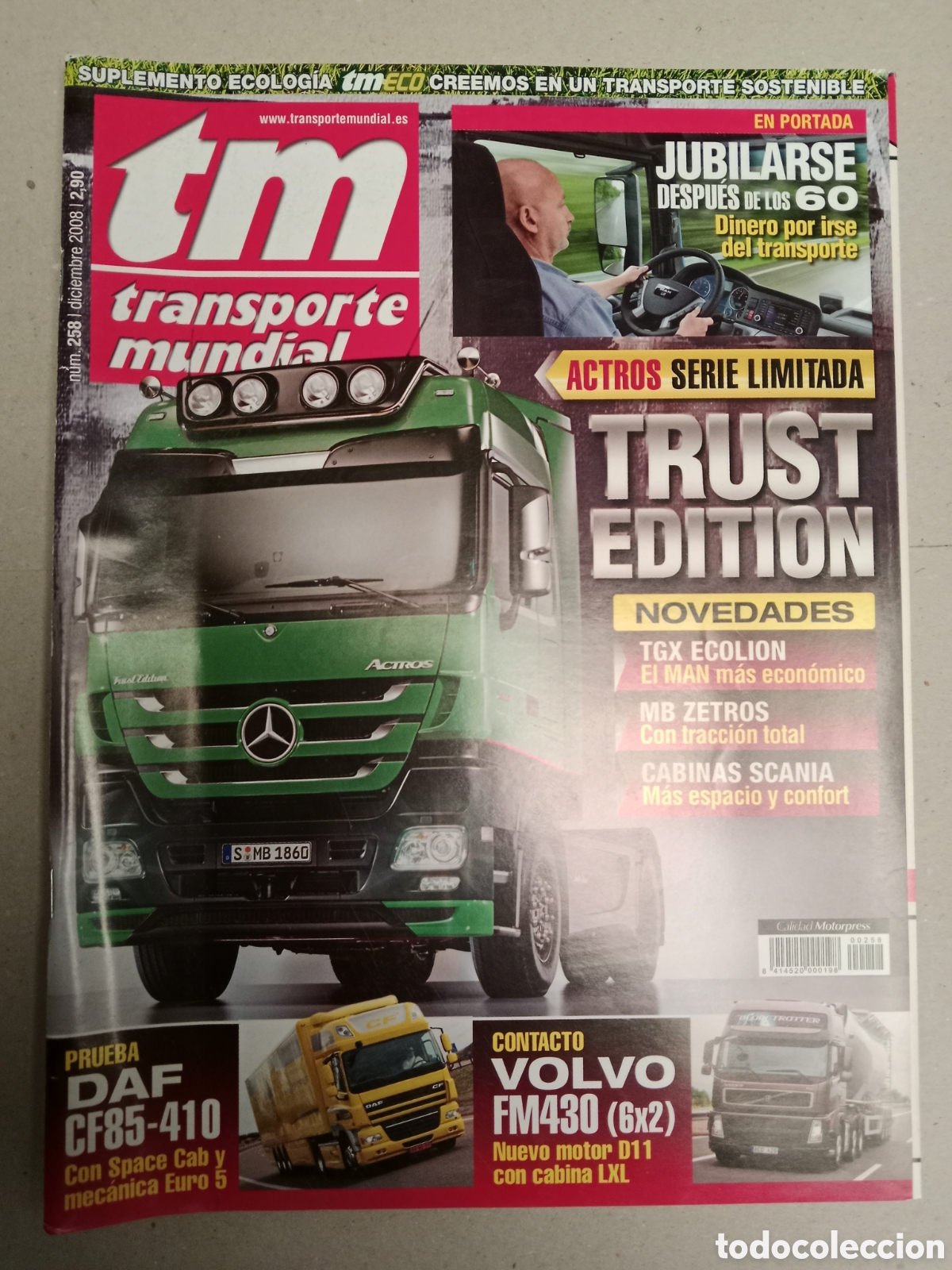 Auto: Revista transporte mundial n. 258 de 2008 camion