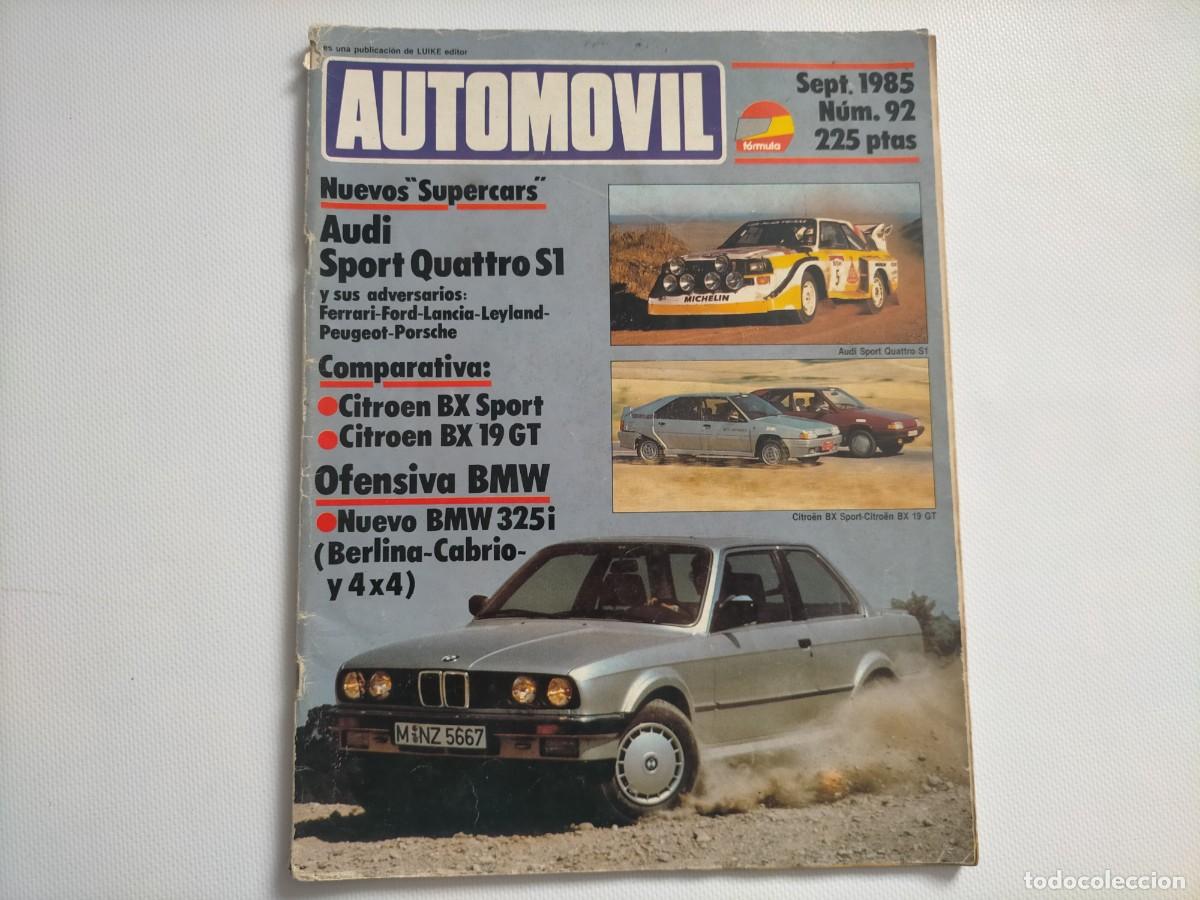 Coches: REVISTA AUTOMOVIL FORMULA N&ordm; 92 -CITROEN BX SPORT - CITROEN BX 19 GT -