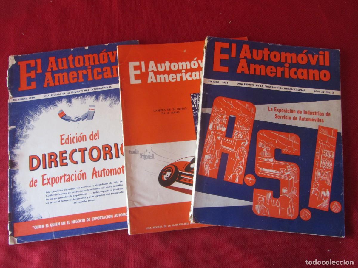 Carros: LOTE 3 REVISTAS REVISTA EL AUTOM&Oacute;VIL AMERICANO