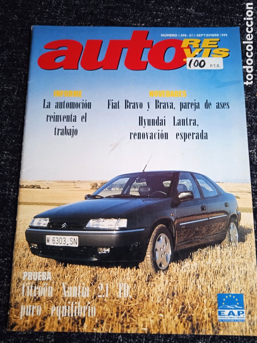 Coches: AUTO REVISTA N&ordm; 1898 SEPTIEMBRE 1995 FIAT BRAVO, HYUNDAI LANTRA