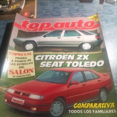 Coches: TOP AUTO,NUM.5,MAYO 1991,SEAT TOLEDO, CITROEN ZX,VER FOTOS,LEER.