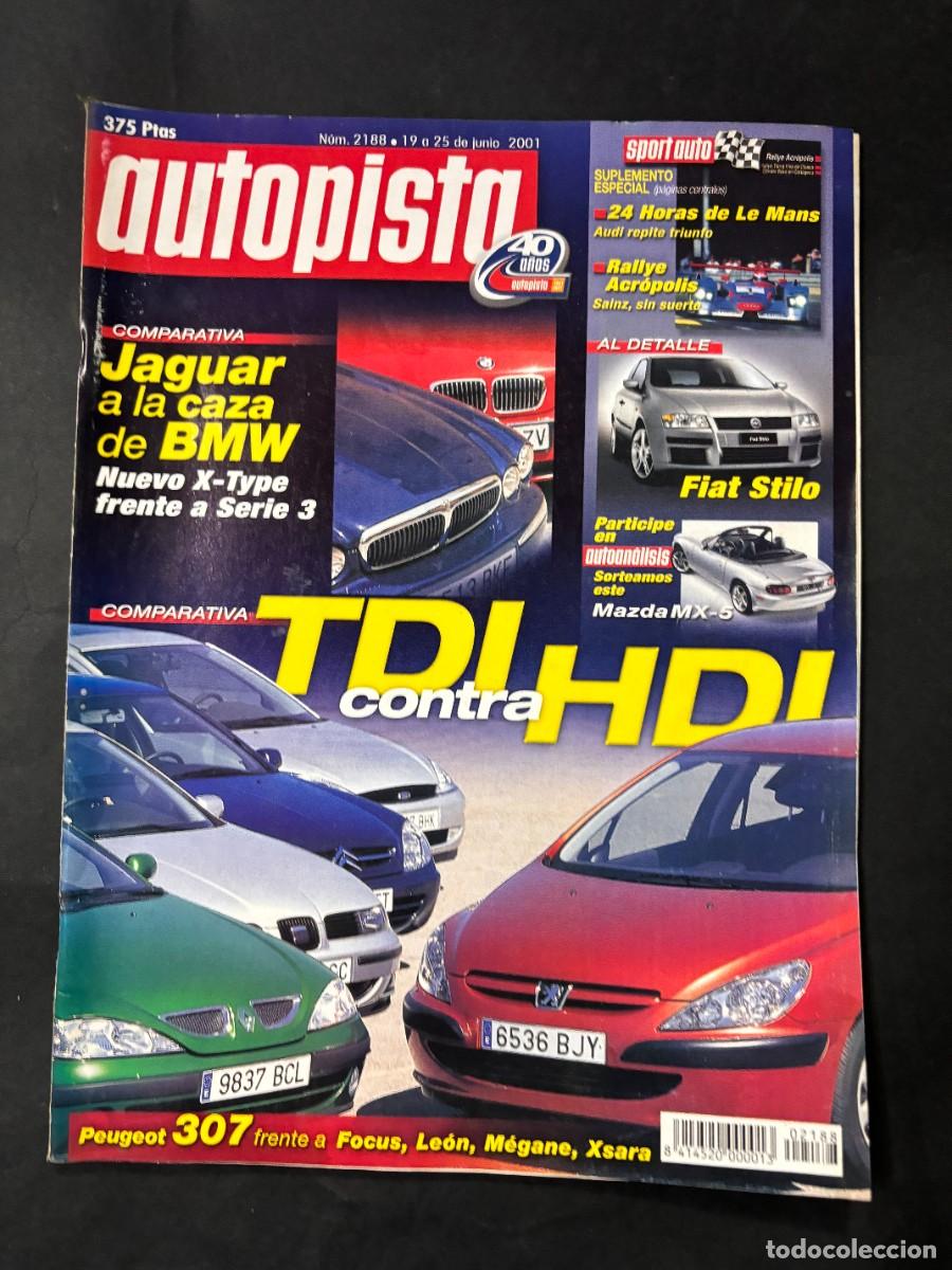Coches: AUTOPISTA. N&ordm; 2188. A&Ntilde;O 2001. JAGUAR A LA CAZA DE BMW. COMPARATIVA TDI CONTRA HDI. LEER