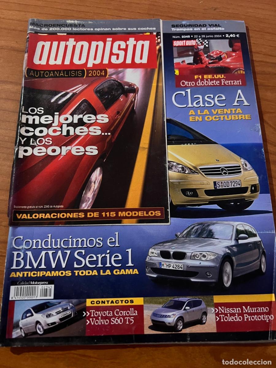 Coches: AUTOPISTA. N&deg; 2345, A&Ntilde;O 2004. MERCEDES CLASE A. BMW SERIE 1. F1 EE.UU. TOYOTA COROLLA.