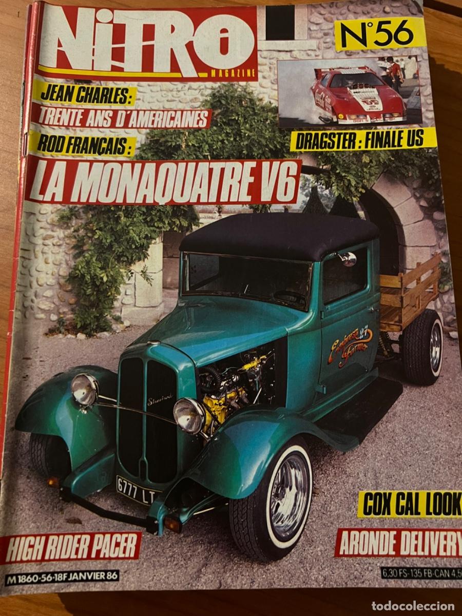 Auto: NITRO MAGAZINE. N&deg; 56, A&Ntilde;O 1986. LA MONAQUATRE V6. DRAGSTER: FINALE US. HIGH RIDER PACER.