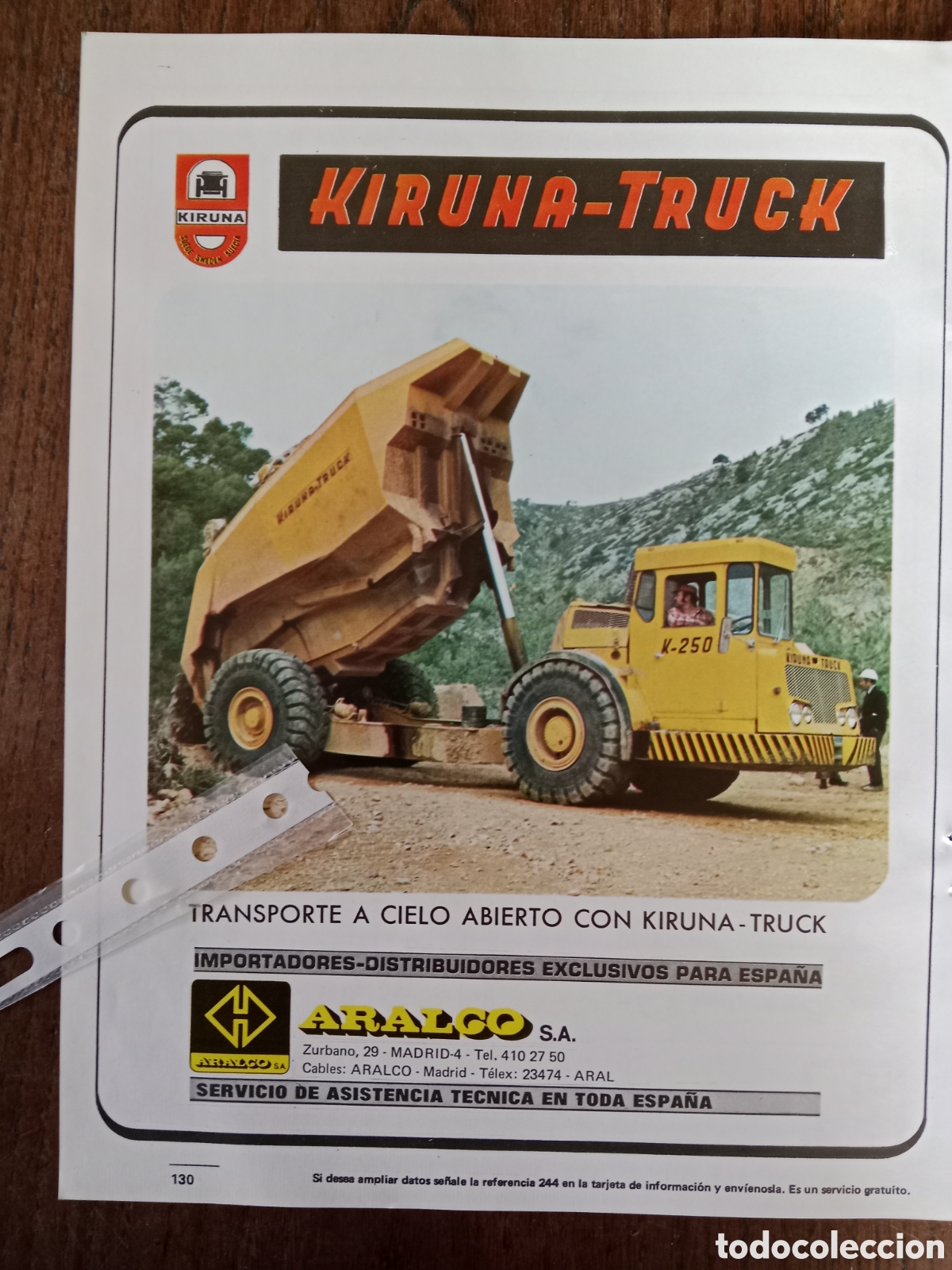 Auto: Publicidad cami&oacute;n kiruna truck de 1974